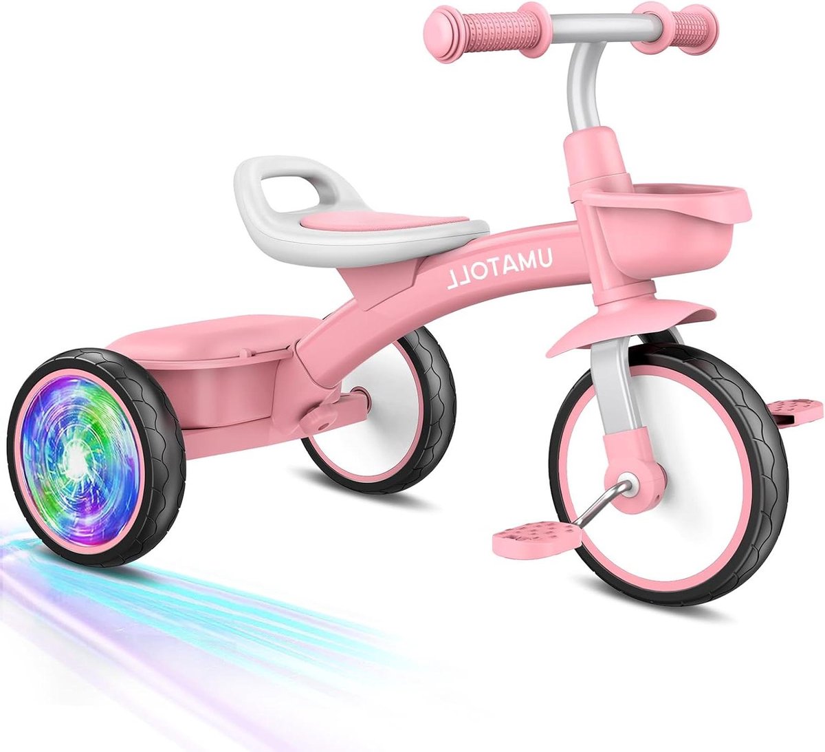 Peuter Driewieler - Loopfiets met pedalen - Buiten spelen - Verstelbare zitting - 53 x 41 x 43 cm - Roze Driewieler kopen online