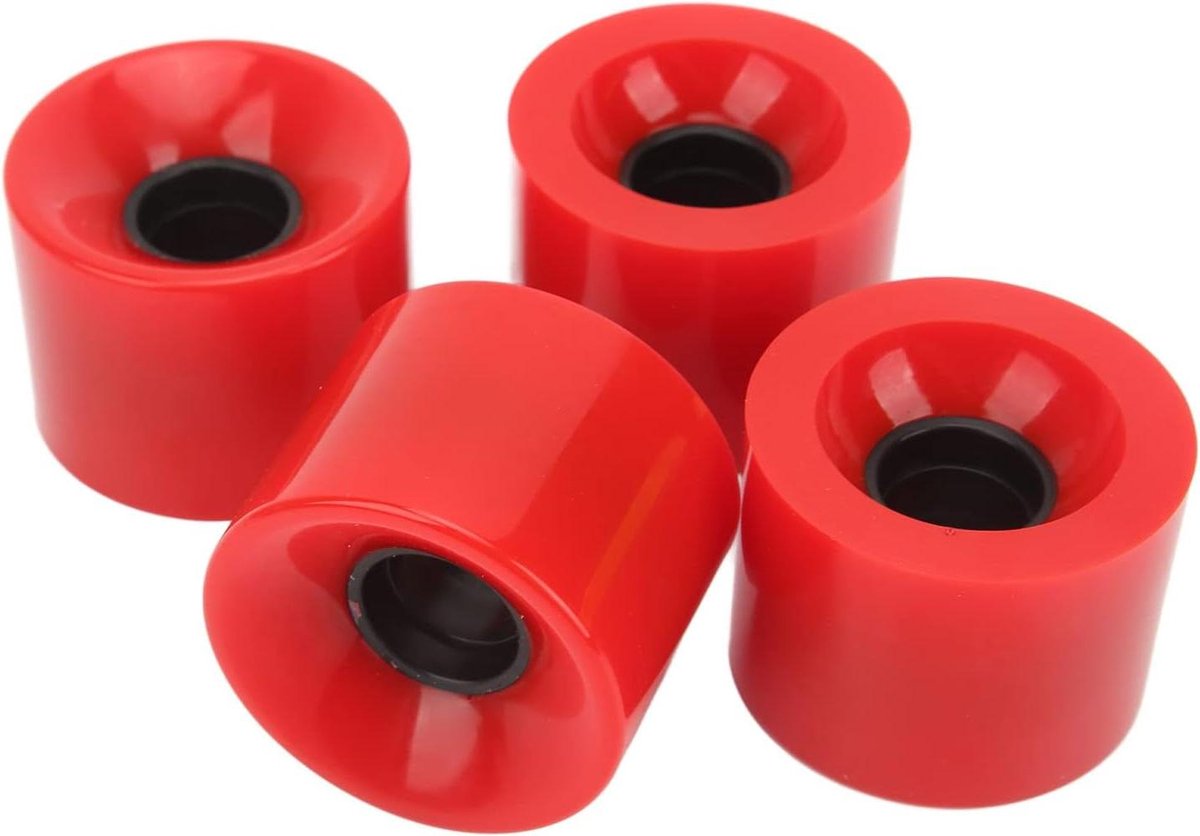 PU Skateboard Wielen - Vervangingswielen Scooter - Skateboarden - Hoge Slijtvastheid - 60 x 45 mm - Rood Skateonderdeel kopen online