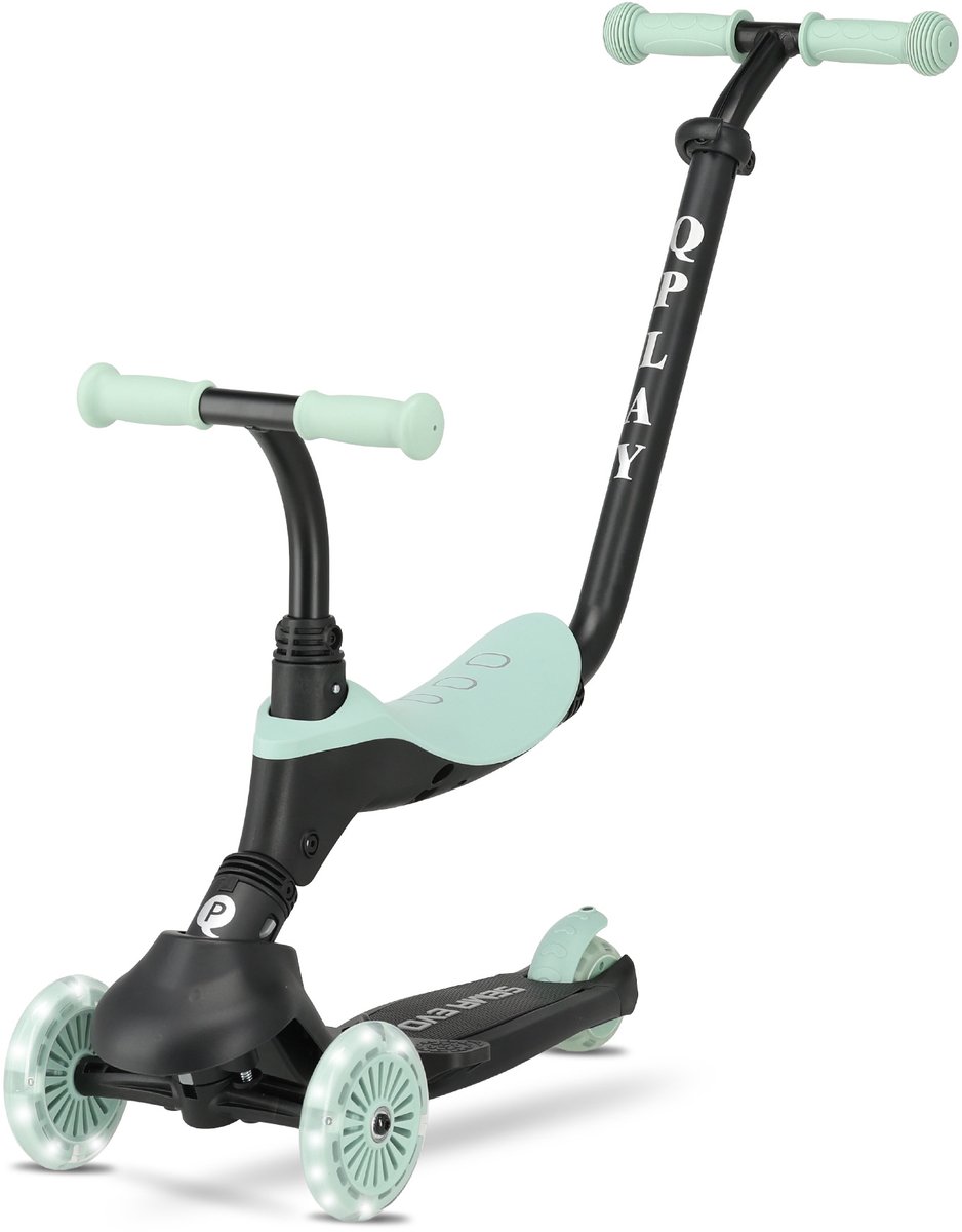 Qplay Sema Evo Kinderstep - 6-in-1 step - LED wielen - Groen Step kopen online
