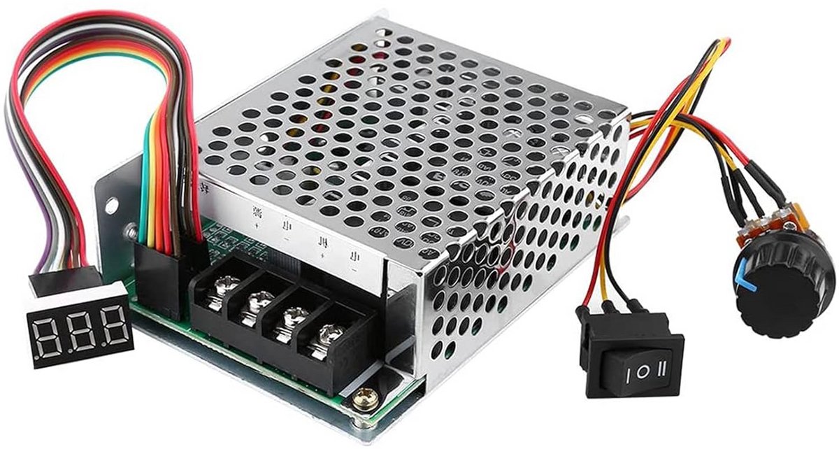 regelbare dc motor snelheidsregelaar met led display en schakelaar 10 55v tot 60a