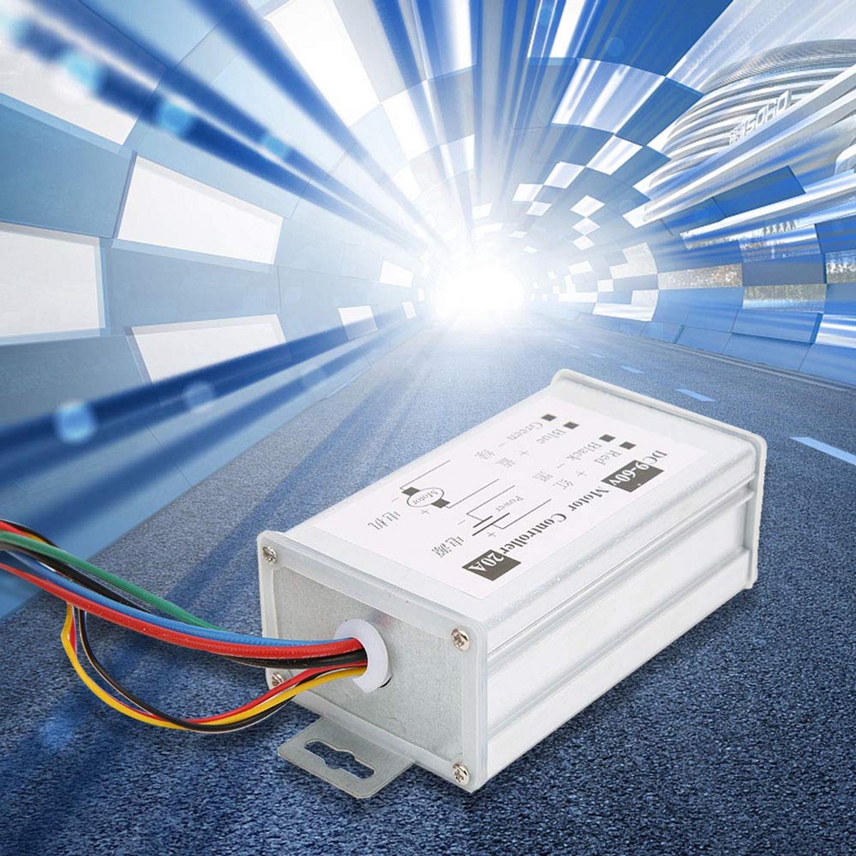 Regelmodule Snelheidsregelaar Borstelmotor DC 20A 9V-60V PWM Zonder Achteruitrotatie Loopmotor kopen online