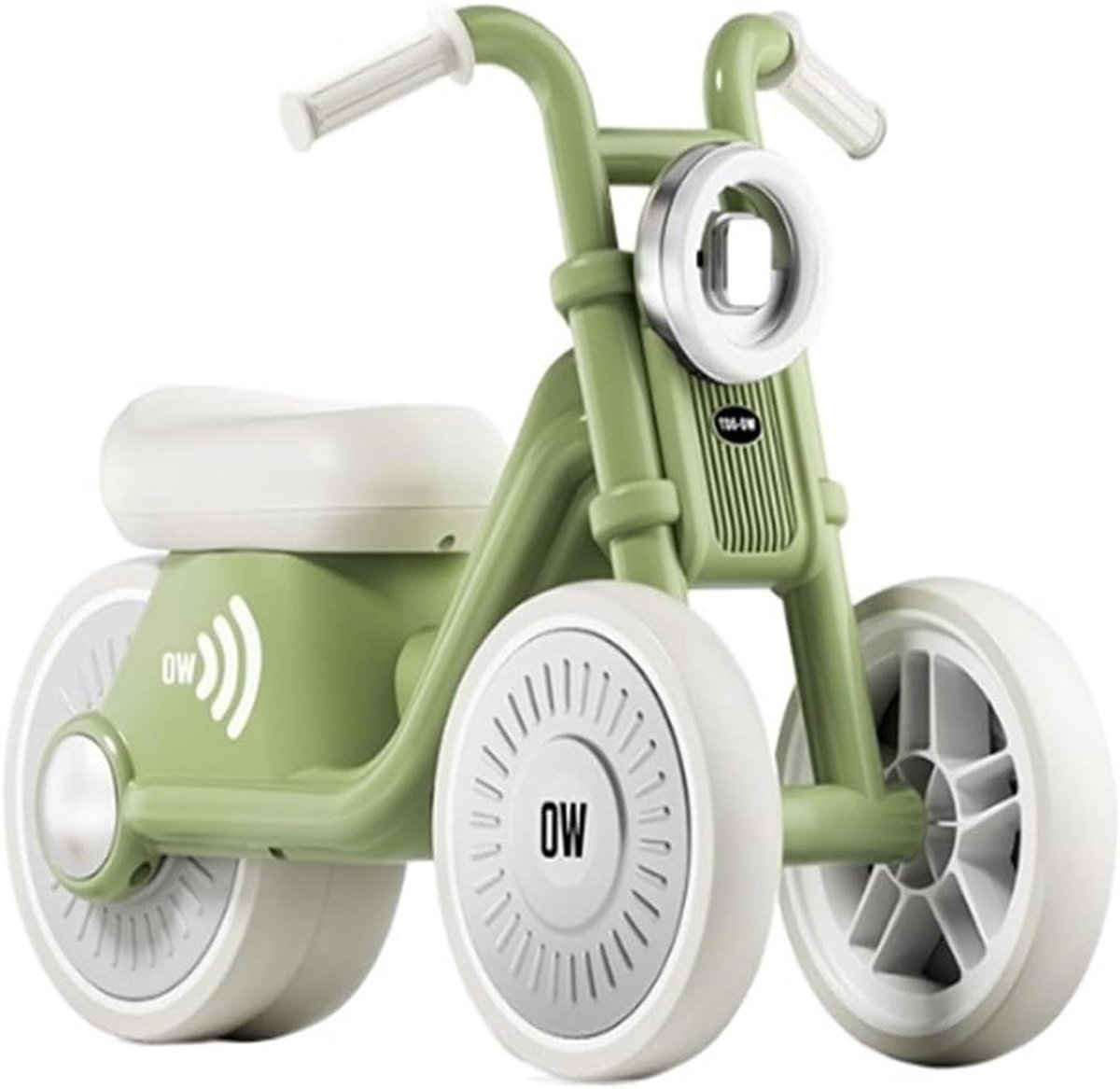 Rijspeelgoed Driewieler - Glijauto Muziek - Kinderen Leren Balans - Stille PU-wielen - 55 x 25 x 40 cm - Groen Driewieler kopen online