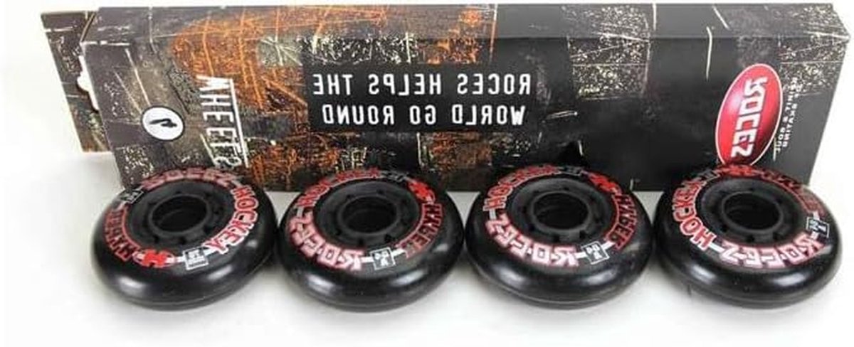 roces hockey wiel inline skate wiel roller hockey hyper hockey 76 mm zwart