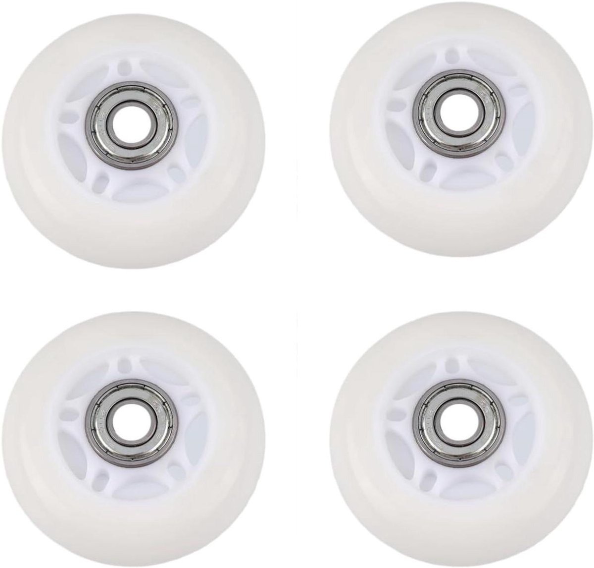 Rollerblade wielen - Schaatswielen - Buiten schaatsen - Oplichtende wielen - 70 mm - Wit Rolschaatsen kopen online