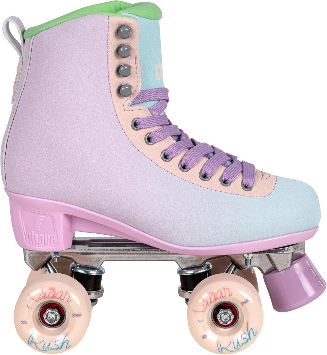 rolschaats deluxe quad skates stijlvol skateboarden veganistisch materiaal maat 41 pastelkleurig