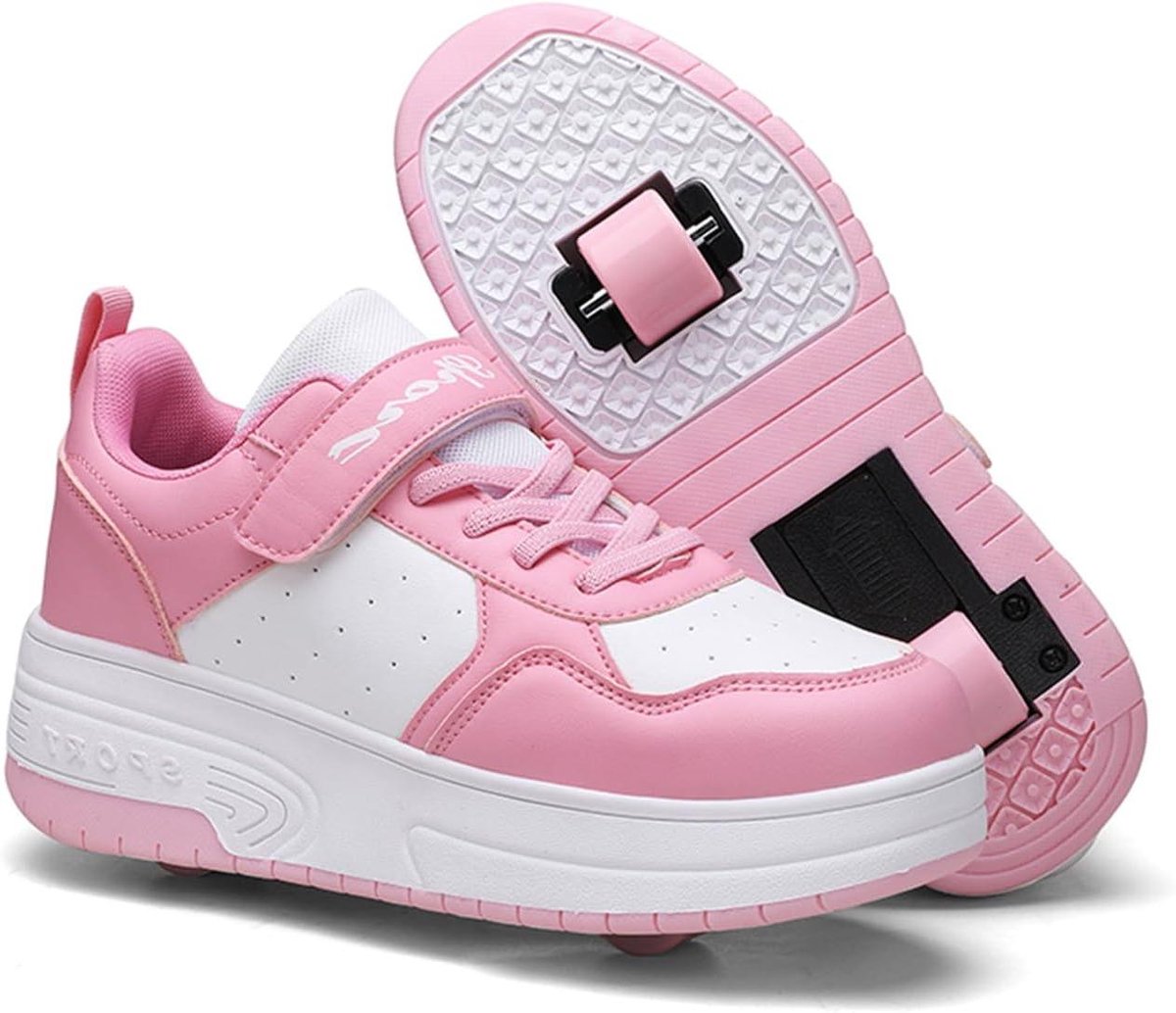 Rolschaats schoenen - Sneakers met wieltjes - Buiten sporten - Intrekbaar wiel ontwerp - Verstelbaar - Meerdere kleuren Rolschaatsen kopen online