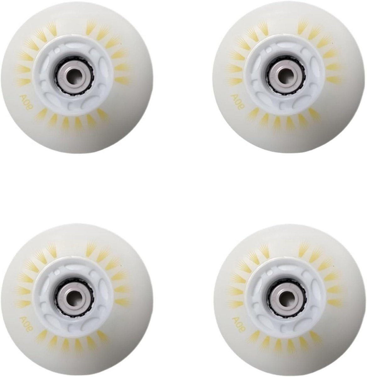 Rolschaats Wielen - Lichtgevende Wielen Knipperend - Skeeleren Verbeteren - Zelf Oplichtend - 64mm tot 80mm 90A - Kleurrijk Rolschaatsen kopen online