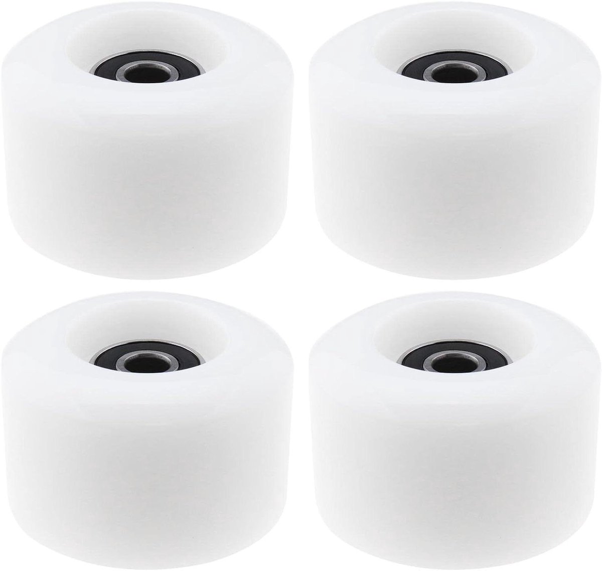 Rolschaats Wielen - Skate Wielen Vervanging - Recreatief Skaten - Hoge Veerkracht PU Materiaal - 54 mm 80A - Wit Rolschaatsen kopen online