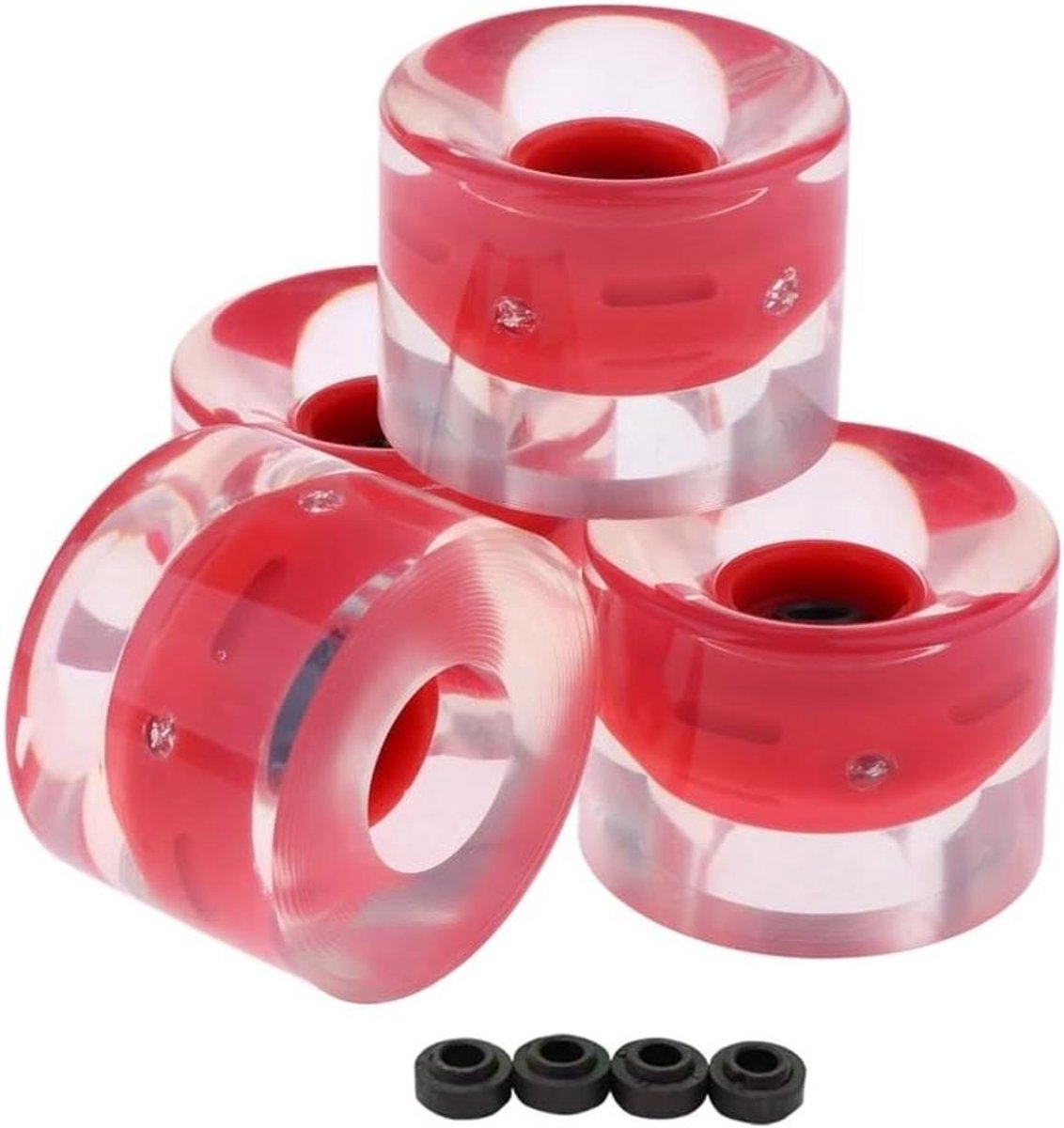 Rolschaats Wielen - Skateboard Flash - Soepel Glijden - Automatische Verlichting - 60x45mm 4 stuks - Kleurrijk Rolschaatsen kopen online