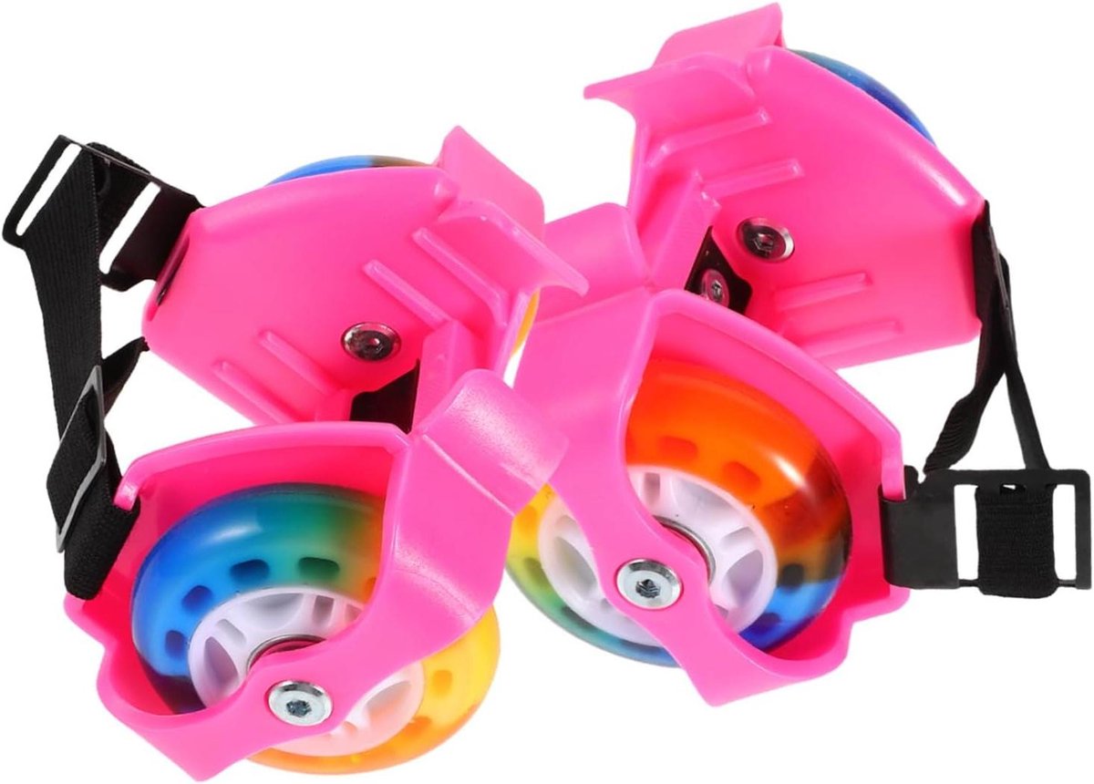 Rolschaatsen Kinderen - Skeelers Meisjes Jongens - Buiten Sport - Glow-in-the-dark Wielen - Maat 13.50X9.00X8.00CM - Roze Rolschaatsen kopen online