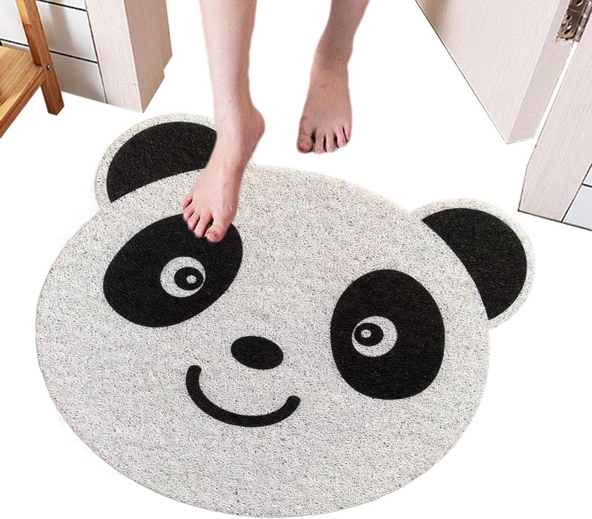 rolschaatsen mat skate vloer veilig oefenen antislip cartoon design 58 x 28 cm panda