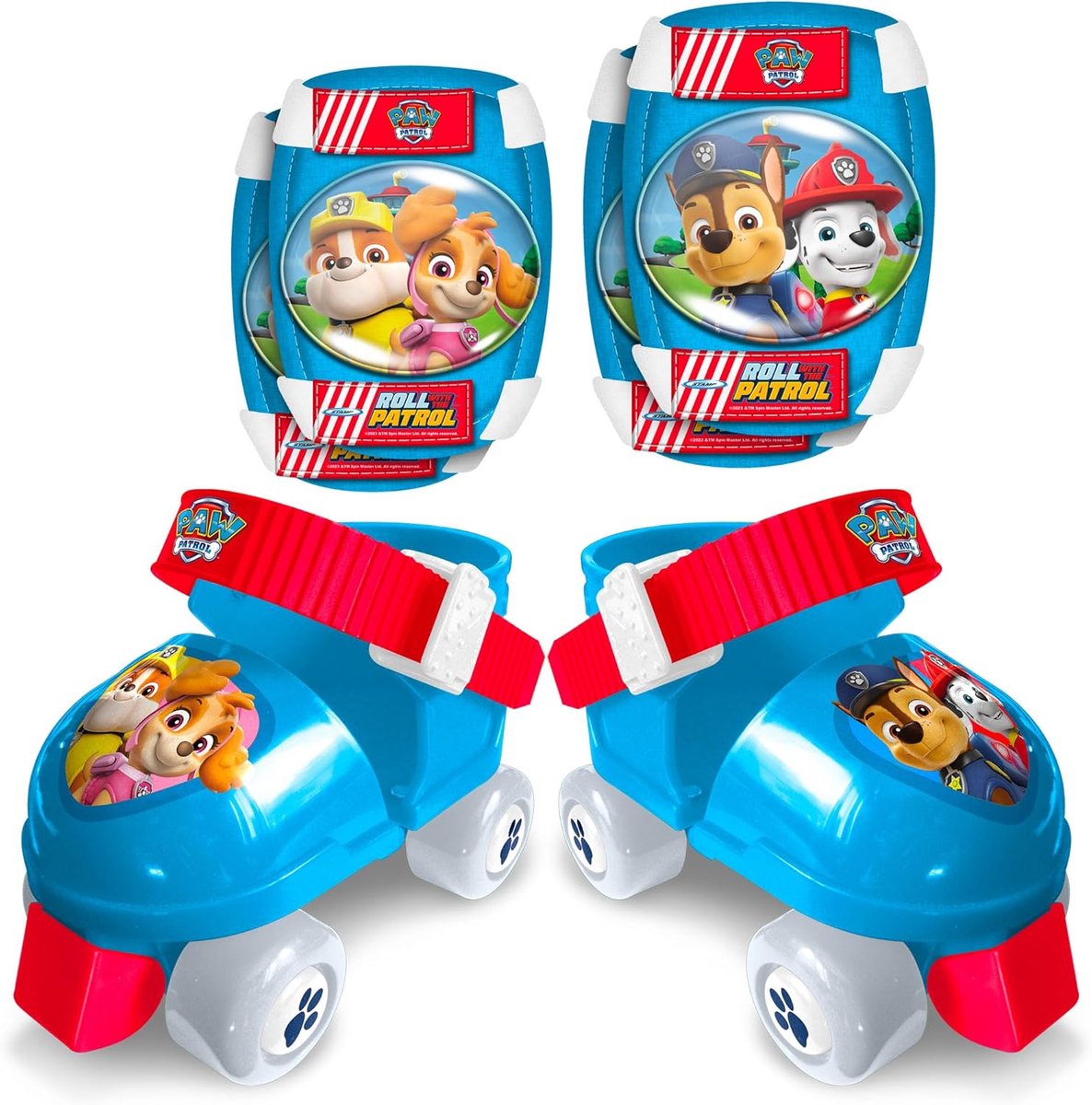 rolschaatsen set kinder rolschaatsen buiten spelen verstelbare maat maat 23 27 blauw rood