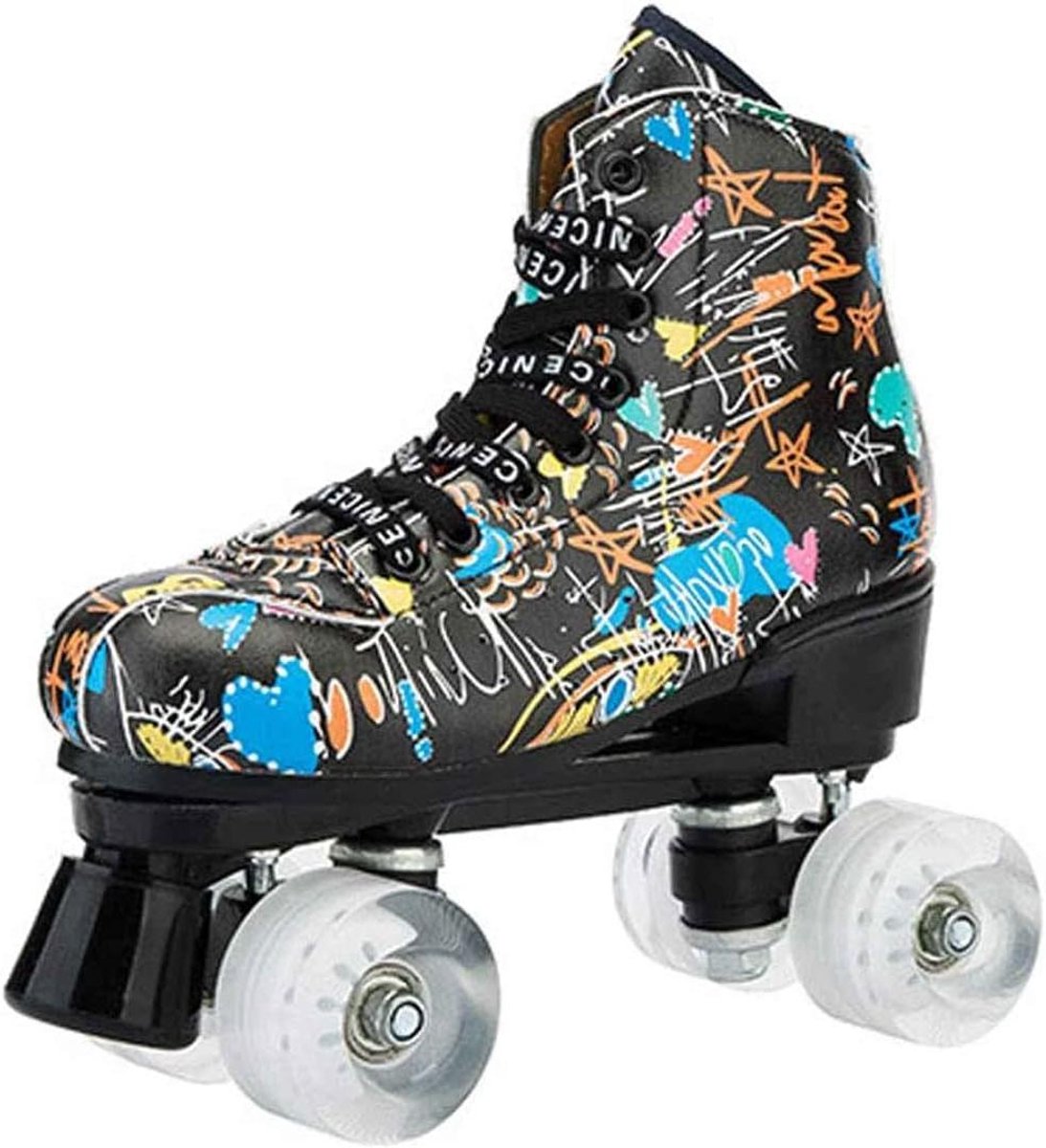 Rolschaatsen - Skeelers Sneakers - Buiten recreatie - LED Knipperende Wielen - Maat 39 - Zwart Rolschaatsen kopen online