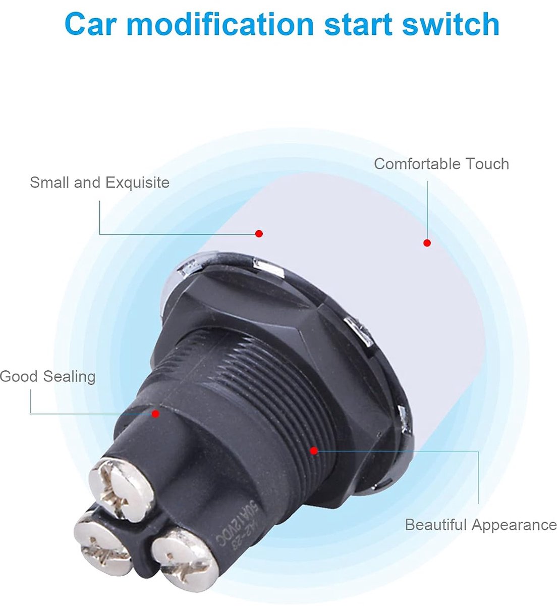 RUIZHI Starter Motor Button Multifunction Push Start Ignition Switch DC 12V 50A Ignition Starter Off (ON) Torque - ShopVlot Acculader kopen online