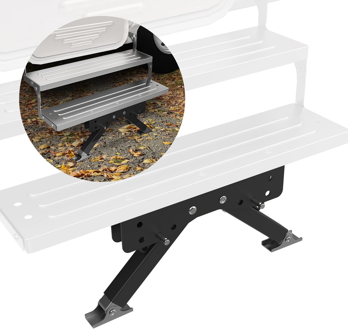 RV Folding Step Stabilizer – Adjustable-Height Step Support Stand – Anti-Wobble Accessory for Camping RV Steps (Height: 2.8–11.4 Inches) Step kopen online