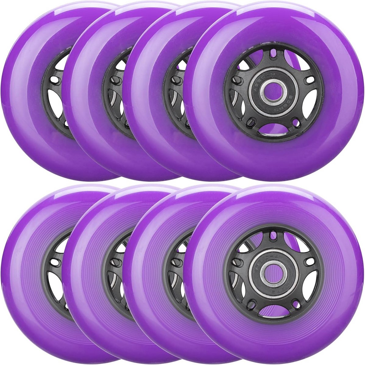 schoenwielen skatwielen outdoor skaten slijtvast polyurethaan 80mm 8 pack paars