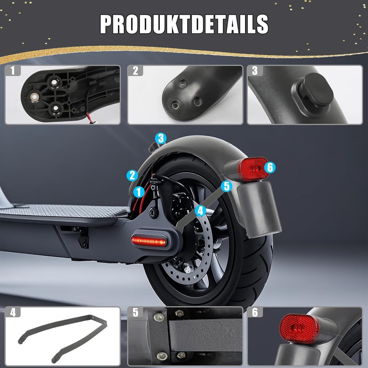scooter rear fender compatible with xiaomi m365 s1 pro pro2 essential electric scooter shopvlot