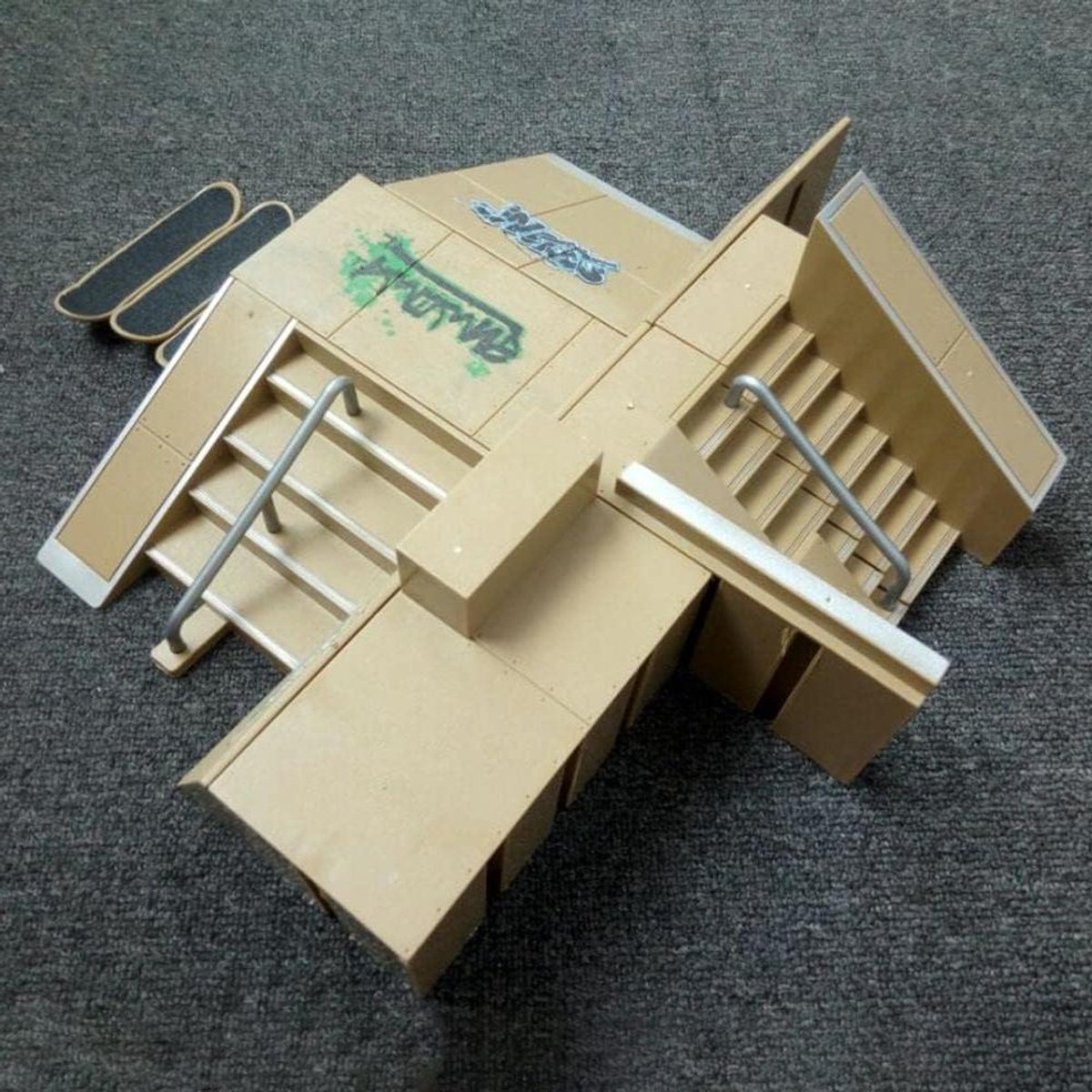 skate kit ramp vinger skatepark vaardigheden trainen aanpasbaar ontwerp 33 x 26 x 8 cm