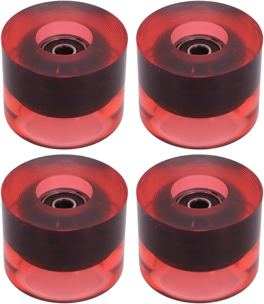 Skate Wielen Set - Longboard Wielen - Street Skating - ABEC-9 Lagers - 60x45mm 78A - Rood B Skateonderdeel kopen online
