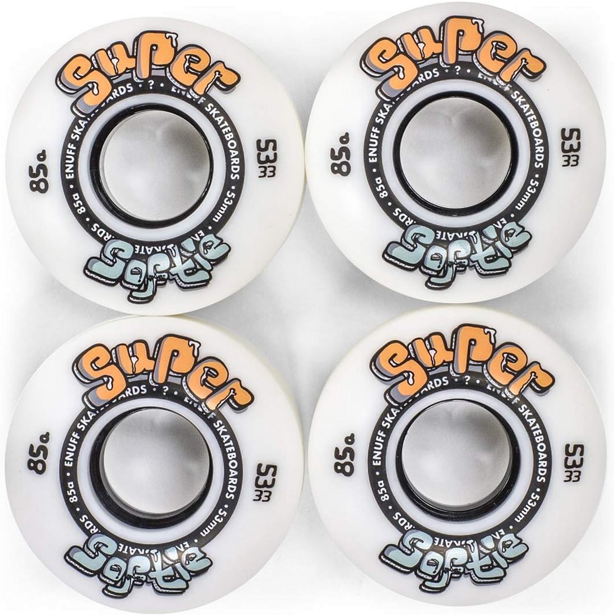 skate wielen soepele set soepele rit zachte compound 55 mm wit