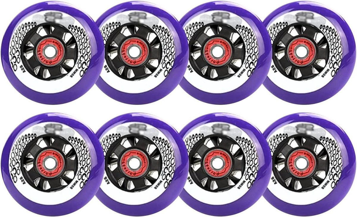 skate wielen vervangende roller wielen snel skaten duurzaam pu materiaal 8 pack 72mm zwart