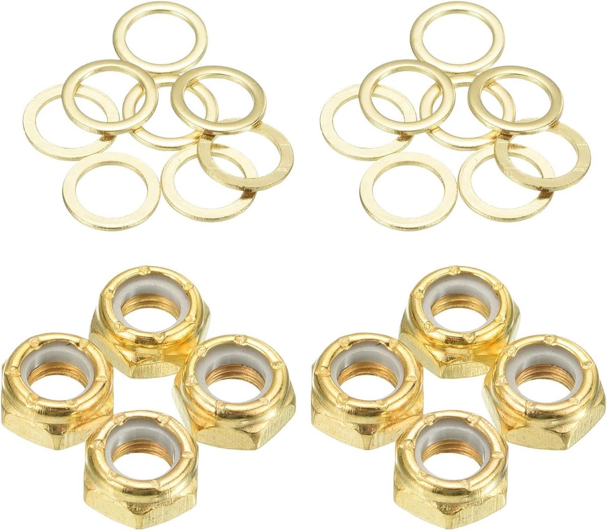 Skateboard Bevestiging Set - Onderdelen Set - Reparatie Onderhoud - 2 Sets Inbegrepen - 5/16 Inch - Goud Skateonderdeel kopen online