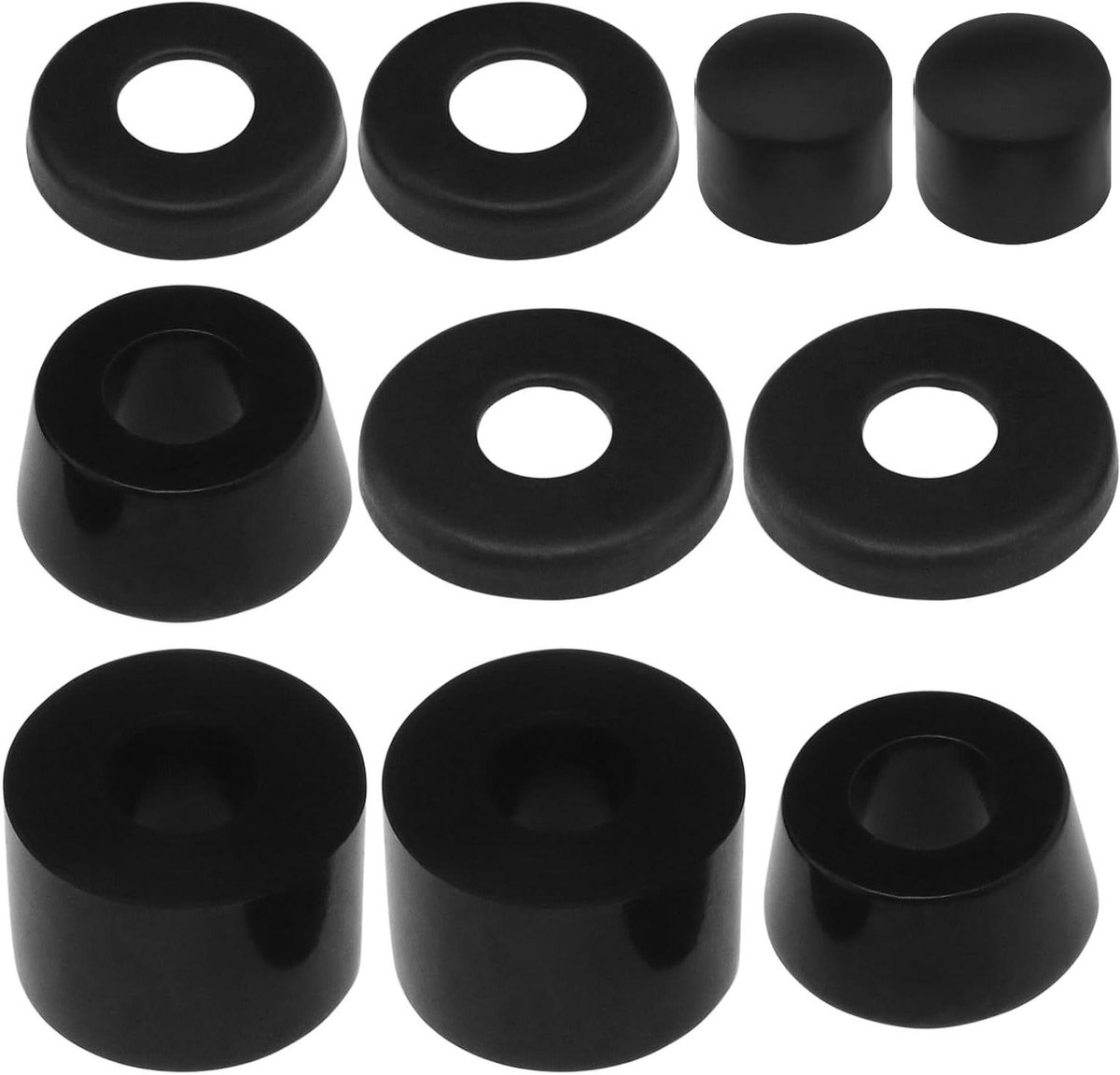 Skateboard Bussen Set - Truck Onderdelen - Skateboard Reparatie - Hoge Elasticiteit PU - 10 Stuks - Zwart Skateonderdeel kopen online