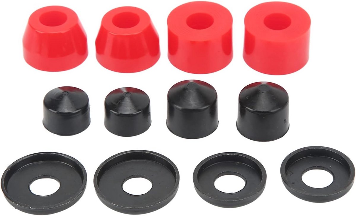 skateboard bussen set wiel dempers skateboarden verbeteren hoge rebound pu 12 stuks rood