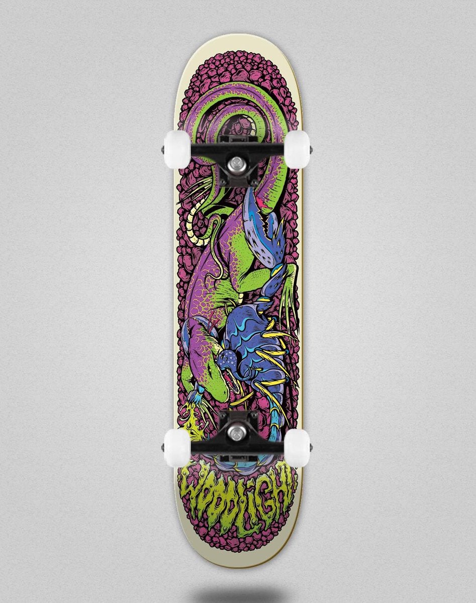 Skateboard Compleet - Hout Board - Buiten Sporten - Attack Serie - 7.875 Inch - Natuurlijk Hout Skateonderdeel kopen online