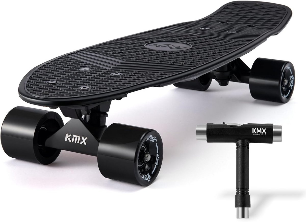Skateboard - Cruiser board - Stad cruisen - Lichtgewicht ontwerp - 56 cm - Zwart Skateonderdeel kopen online