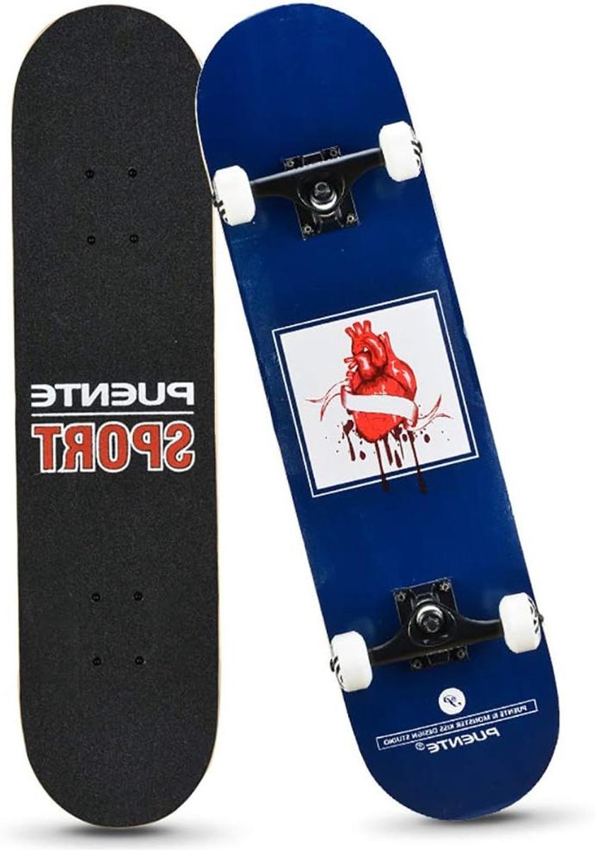 Skateboard - Cruiser Board - Stunts Uitvoeren - Dubbele Kick Dek - 31 x 8 inch - Blauw Skateonderdeel kopen online