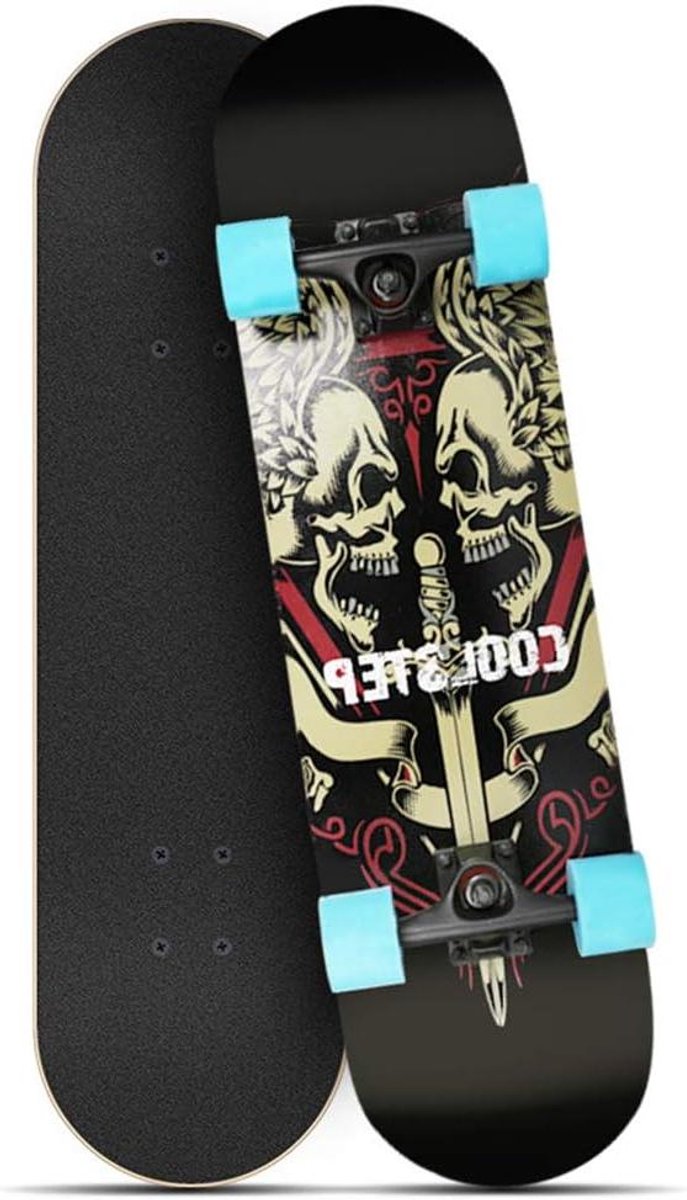 skateboard cruiser trick board stunts en tricks dubbel kick dek 31 x 8 inch zwart