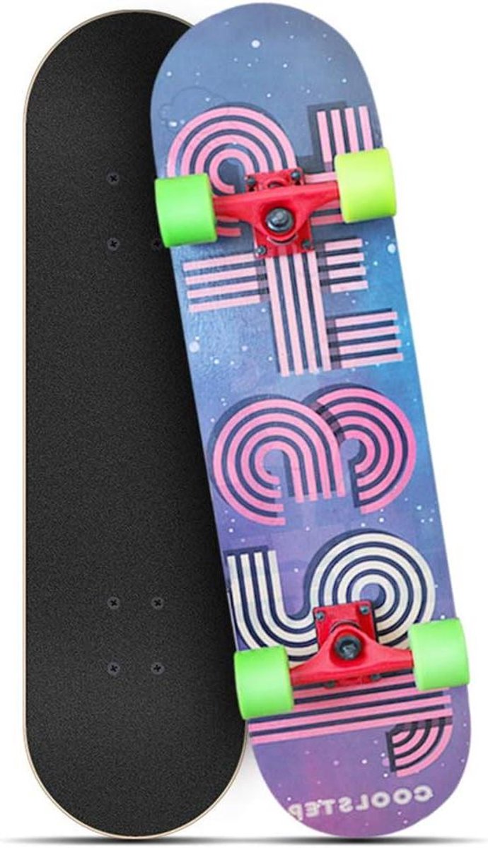 Skateboard - Cruiser Trick - Stunts en Tricks - Dubbel Kick Dek - 31 x 8 inch - Zwart Skateonderdeel kopen online