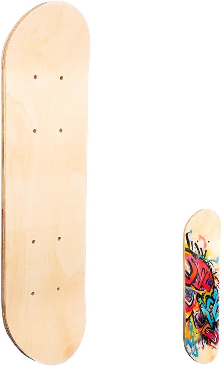 Skateboard Deck - Blank Board - DIY Schilderen - 7-laags Esdoornhout - 43 cm - Natuurlijk Hout Skateonderdeel kopen online