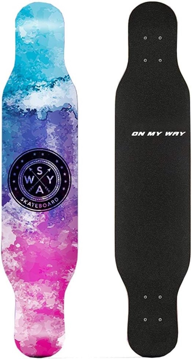 Skateboard Deck - Cruiser Longboard - Vervoer en Recreatie - 9-laags Esdoorn Constructie - 42 inch - Magic Skateonderdeel kopen online