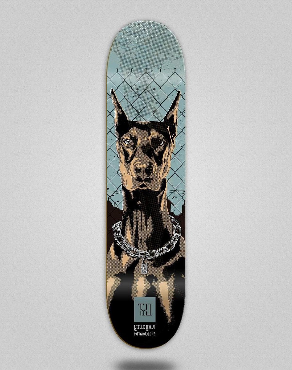 skateboard deck deck plank skateboarden loyalty hond design 8 125 inch turkoois