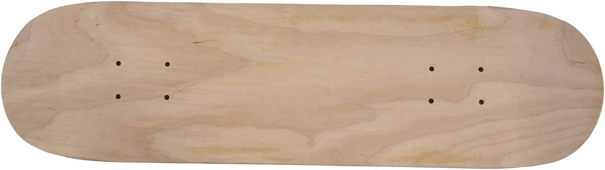skateboard deck esdoorn hout straat cruisen dubbel concave 8 inch breed natuurlijk