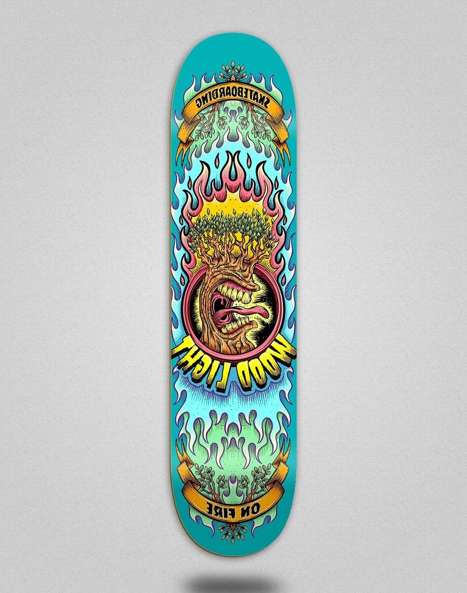 Skateboard Deck - Houten Plank - Straat Kunst - Ontworpen voor Tricks - 8.5 Inch - Teal Skateonderdeel kopen online