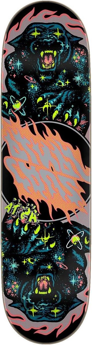 Skateboard Deck - Onderdeel Longboard - Street Cruising - Symmetrisch Dubbel Vorm - 8.2 x 31.7 inch - Zwart Neon Skateonderdeel kopen online