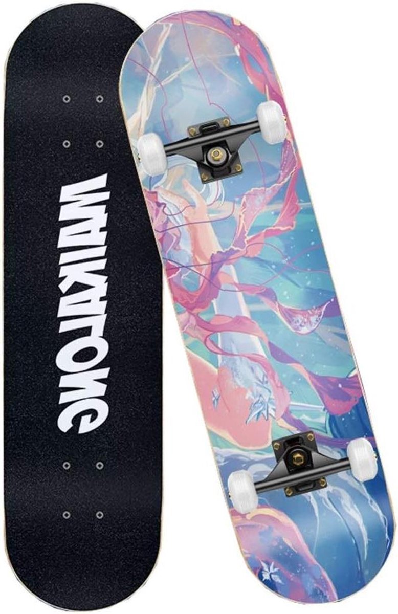 Skateboard dek 7-laags esdoorn Lager gewicht 150kg Professionele vaardigheid skateboard Geschikt voor volwassenen, kinderen, beginners Kids Complete (Kleur: #2) Skateonderdeel kopen online