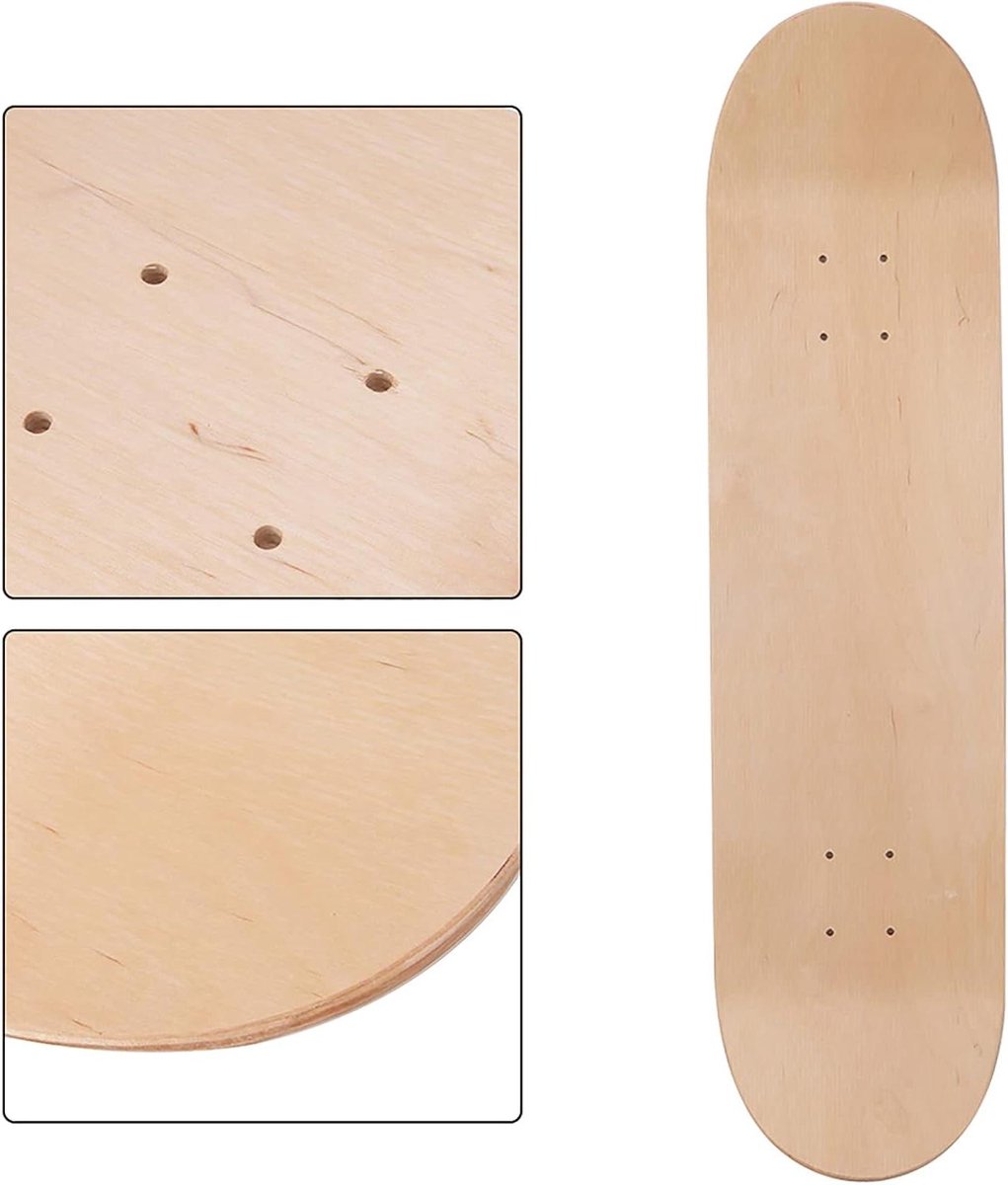 skateboard dek plank onderdeel skateboarden esdoornhout constructie 8 5 inch breed wit