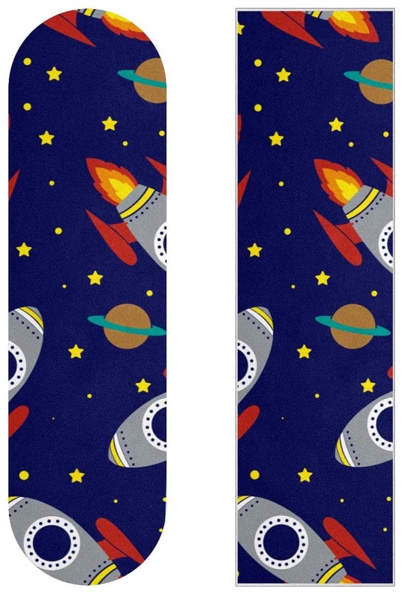 Skateboard Griptape - Longboard Sticker - Skaten Verbeteren - Waterdicht en Slijtvast - 2 stuks 22.4x83 cm - Multicolor Skateonderdeel kopen online
