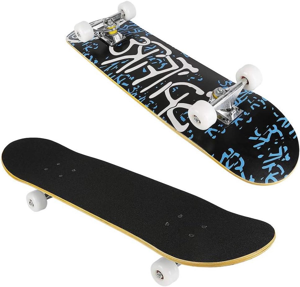 skateboard longboard board straatrijden abec 7 lagers 53 mm wielen alfabet