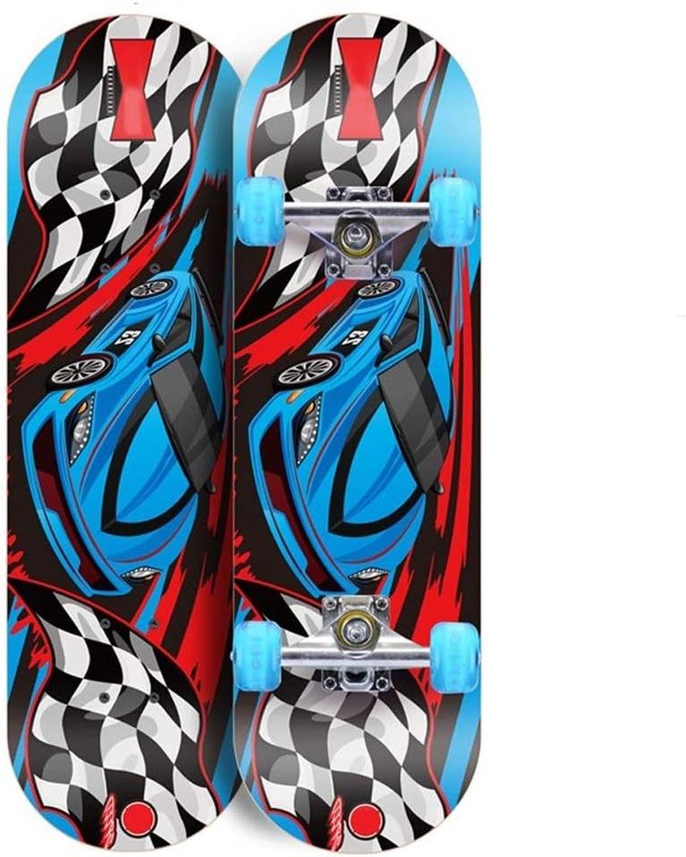 skateboard longboard buiten sporten 7 laags esdoorn dek 72x20 cm flash wiel