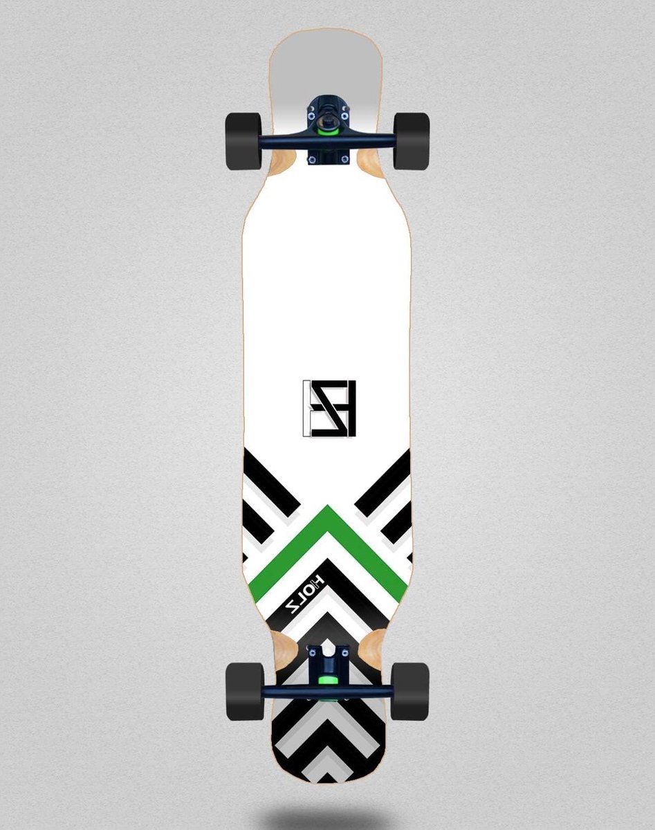 Skateboard Longboard - Compleet Board - Buiten Bewegen - Stevig Hout - 46x10 Inch - Wit Longboard kopen online