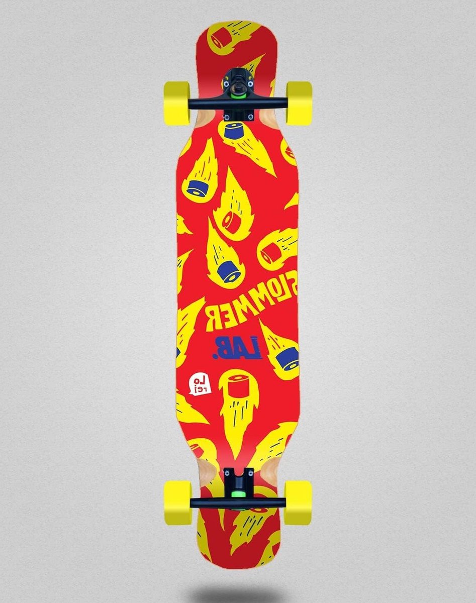 Skateboard Longboard - Compleet board - Buiten rijden - Ruim formaat - 46 x 10 inch - Multicolor Longboard kopen online