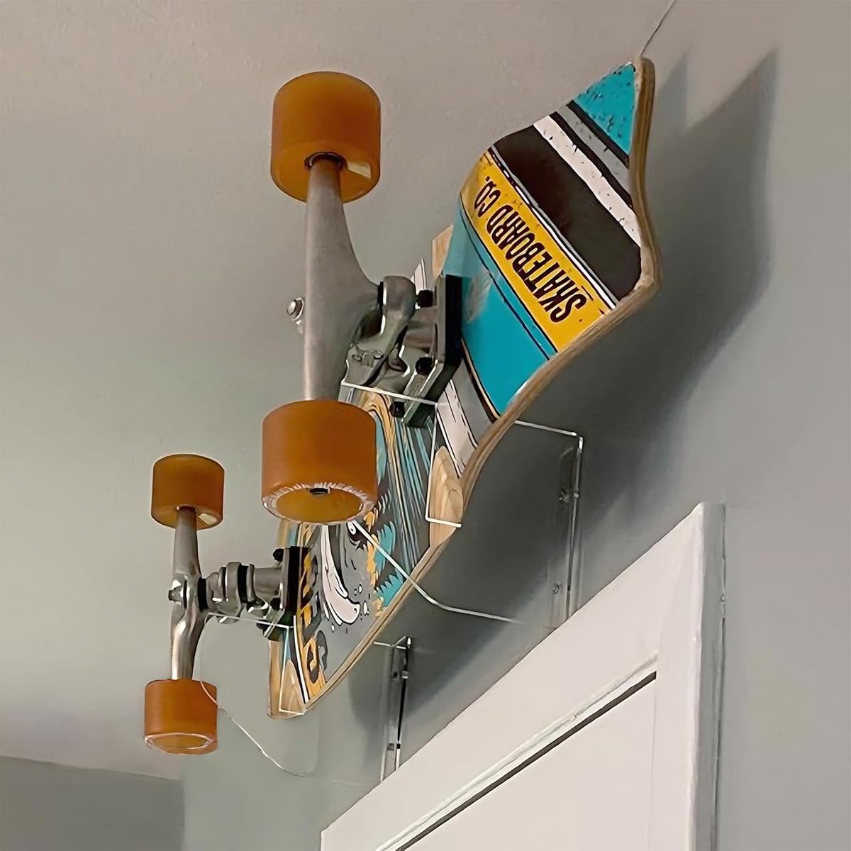 Skateboard Muurbeugel - Display rek - Skateboard Tonen - Transparant Acryl - 1 Paar - Transparant Skateonderdeel kopen online