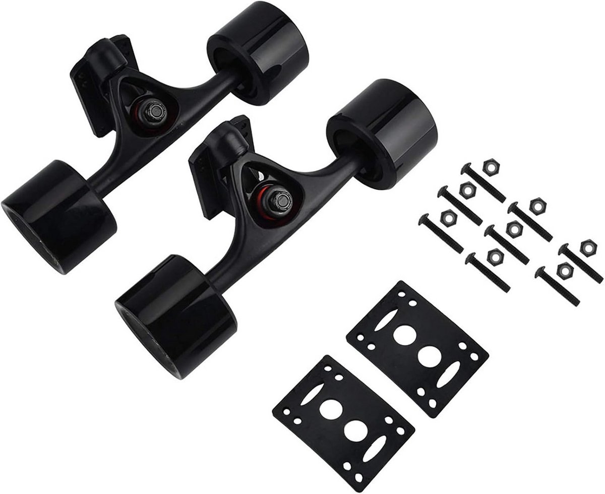 Skateboard Onderdelen Set - Longboard Accessoires - Outdoor Rijden - Hoge Duurzaamheid - 2 Stuks - Zwart Skateonderdeel kopen online