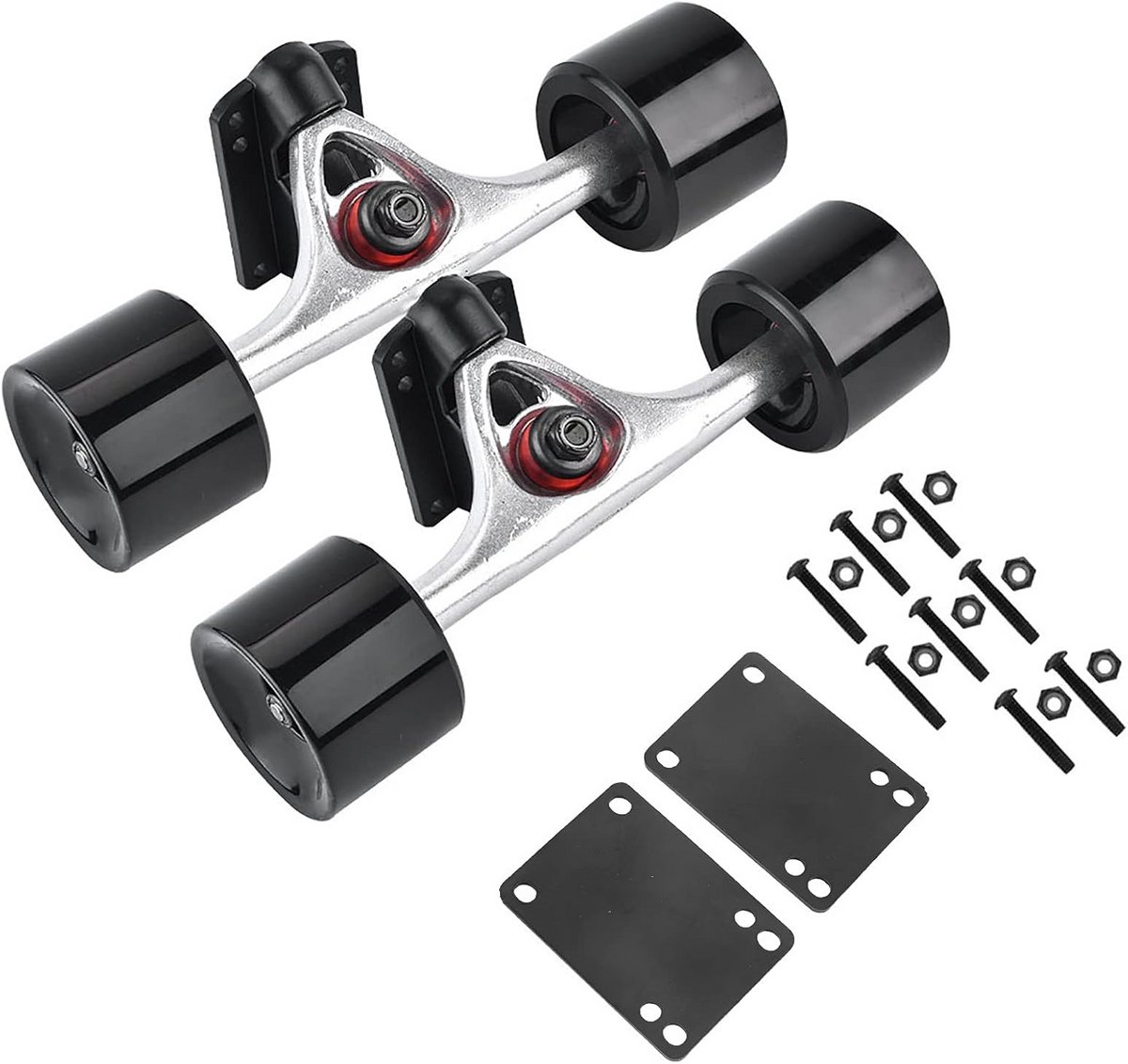 Skateboard Onderdelen - Trucks Set - Outdoor Skateboarding - Aluminiumlegering Materiaal - 2 stuks - Zwart Wiel Skateonderdeel kopen online