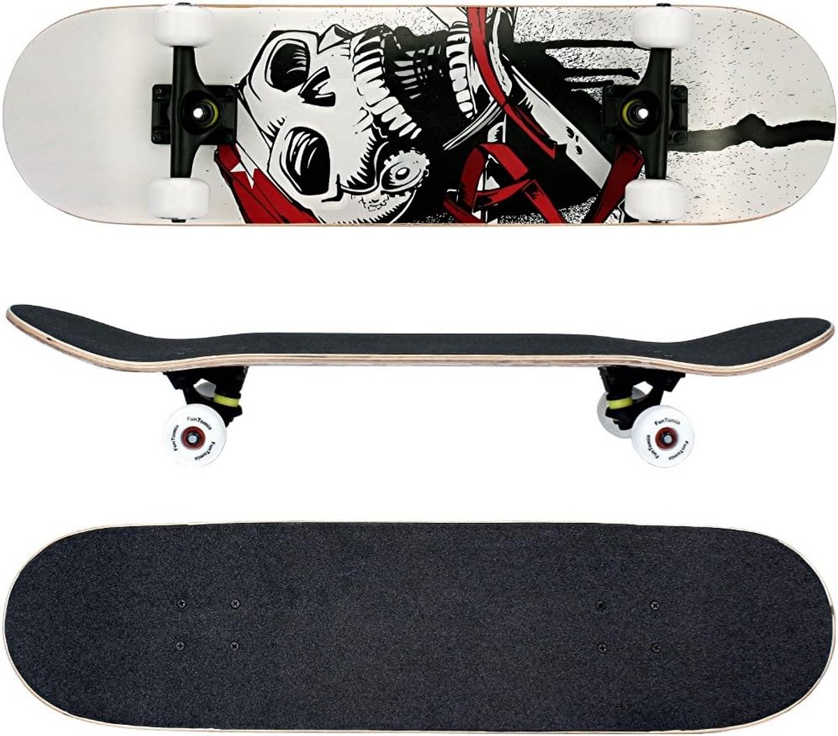 Skateboard - Outdoor board - Straat cruisen - 100A wielen - 78.5 cm - Wit Skateonderdeel kopen online